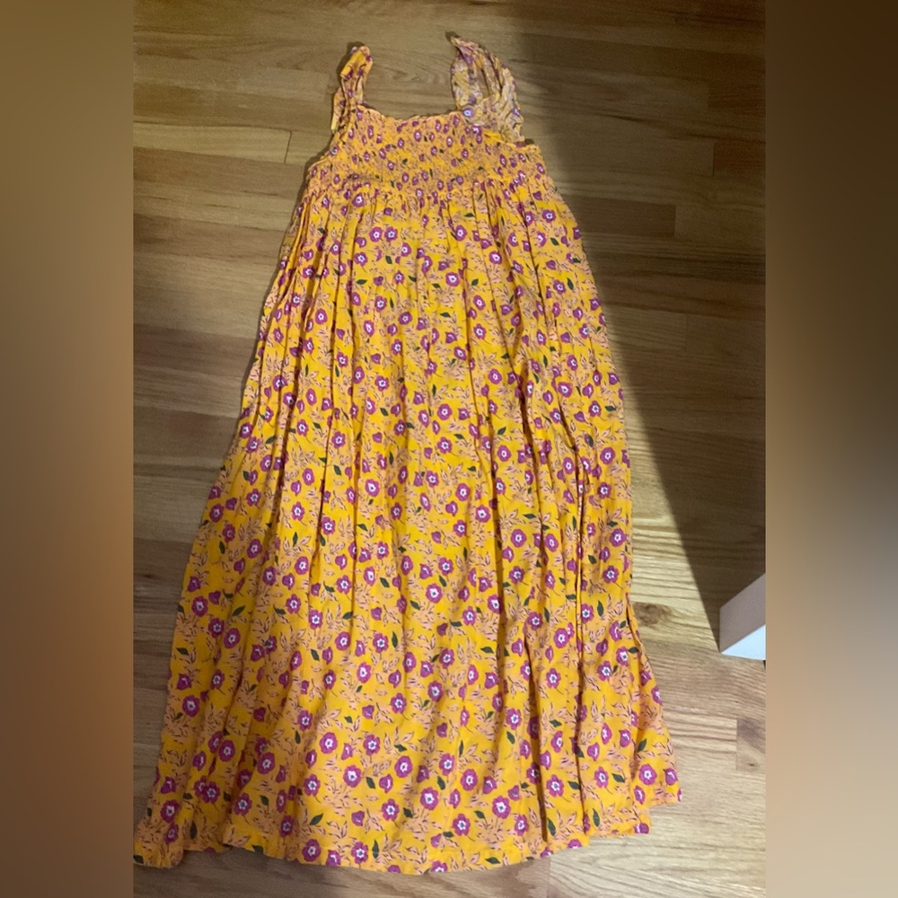 Carters girls orange dress with red floral and purpal polka dot jumpsuit size:14
